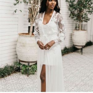 Le Rose Gemma Bridal Slip & Robe Set